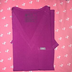 Figs Vivid Purple Scrub Top